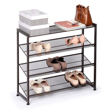 metal shoe rack 4 tier|More.